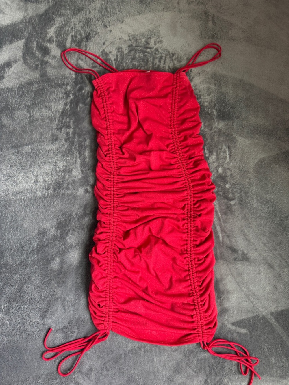Lucy in the Sky Red Ruched Bodycon Dress
